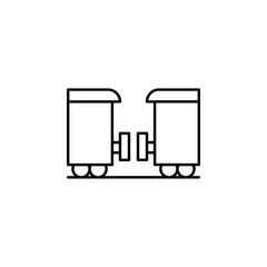 Railway carriage train icon. Element of train station icon