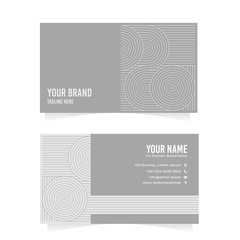 monochrome elegant and luxury lines geometric pattern business card template