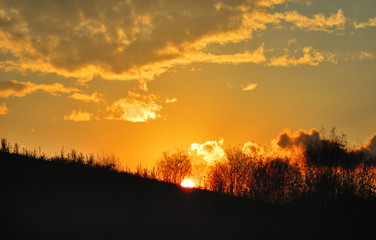 Naklejka na ściany i meble 夕暮れ　素材