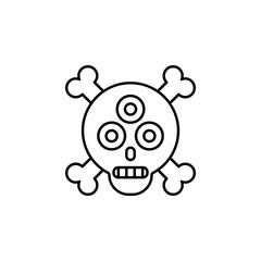 Alien, skull, vector, icon icon illustration isolated vector sign symbol - insur
