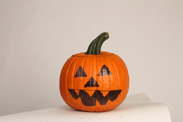 jack-o-lantern on a white back ground
