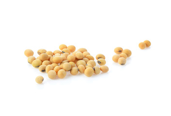 Soy beans isolated  on white background
