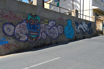 壁画の街　バルパライソ（チリ）