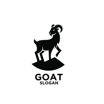 goat logo icon design vector