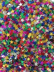 Obraz na płótnie Canvas Colorful flat lay, confetti, colorful background