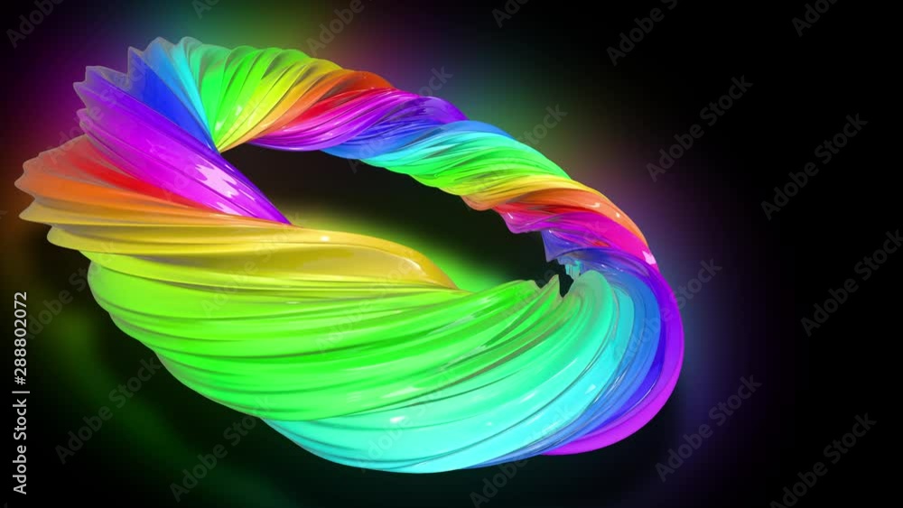 Poster paint flow moves in a circle. abstract colorful creative background with stream of mixed oil paints 