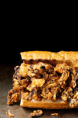 rustic fried calamari sandwich