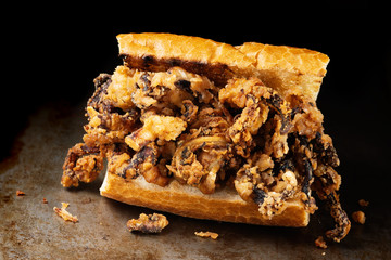 rustic fried calamari sandwich