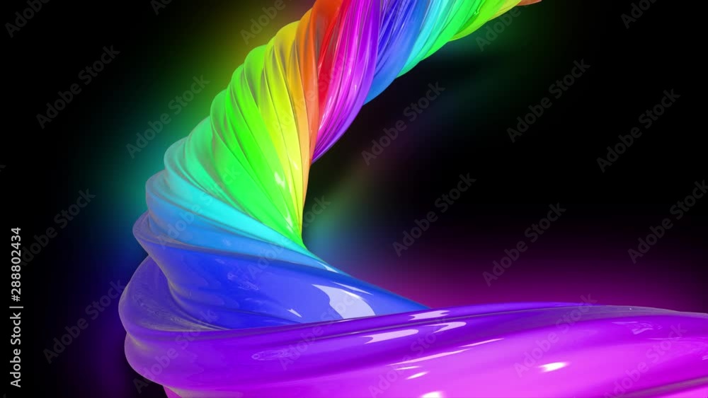 Poster paint flow moves in a circle. abstract colorful creative background with stream of mixed oil paints 