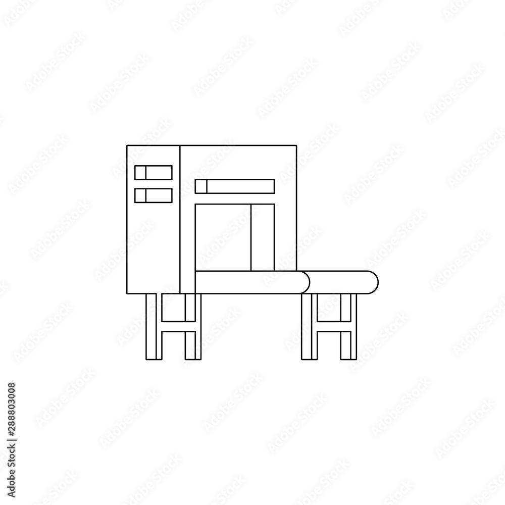 Poster conveyor production icon. element of production for mobile concept and web apps icon. outline, thin 