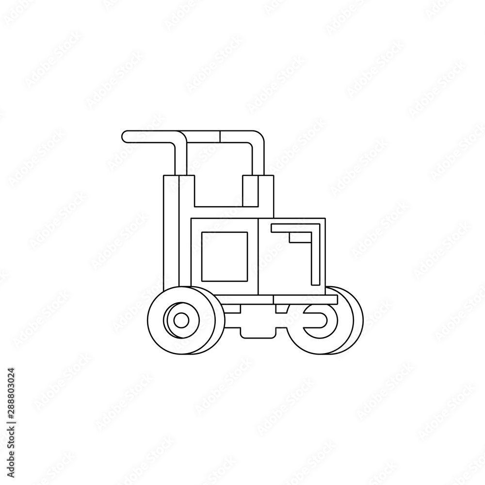 Poster carriage production icon. element of production for mobile concept and web apps icon. outline, thin 