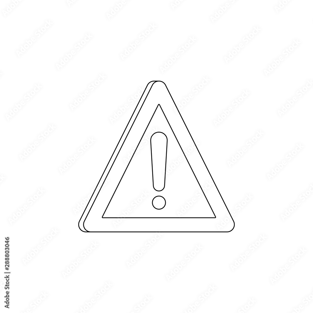 Poster warning production icon. element of production for mobile concept and web apps icon. outline, thin l