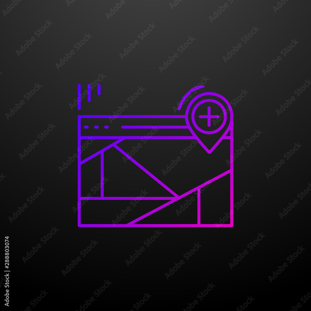 Poster map integration nolan icon. elements of web development set. simple icon for websites, web design, m