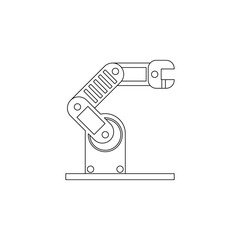 mechanical arm production icon. Element of production for mobile concept and web apps icon. Outline, thin line icon for website design and development, app development