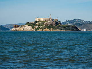 Fototapeta na wymiar Alcatraz Island in the San Francisco Bay