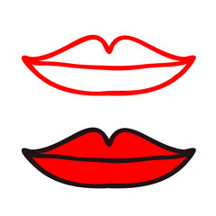 Lips isolated icon