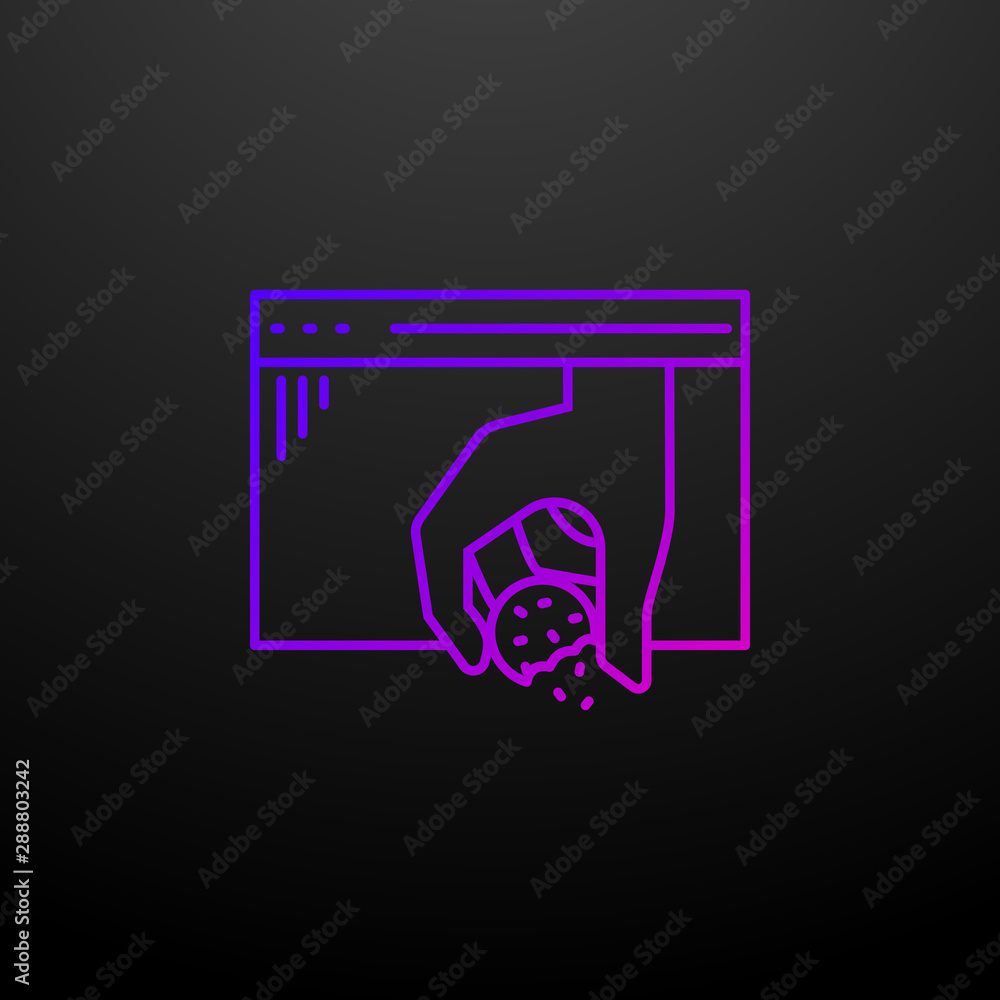 Poster website cookies nolan icon. elements of web development set. simple icon for websites, web design, m
