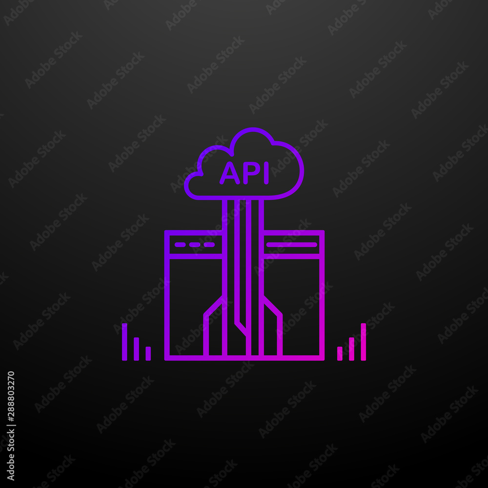 Poster api development nolan icon. elements of web development set. simple icon for websites, web design, m