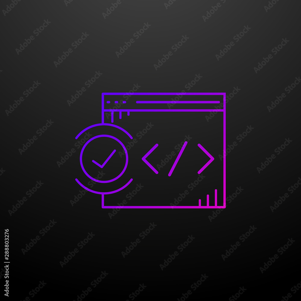 Poster web validation nolan icon. elements of web development set. simple icon for websites, web design, mo