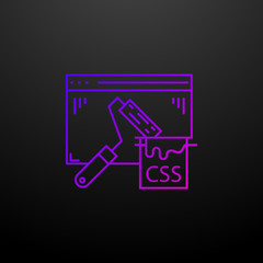 Css coding nolan icon. Elements of web development set. Simple icon for websites, web design, mobile app, info graphics