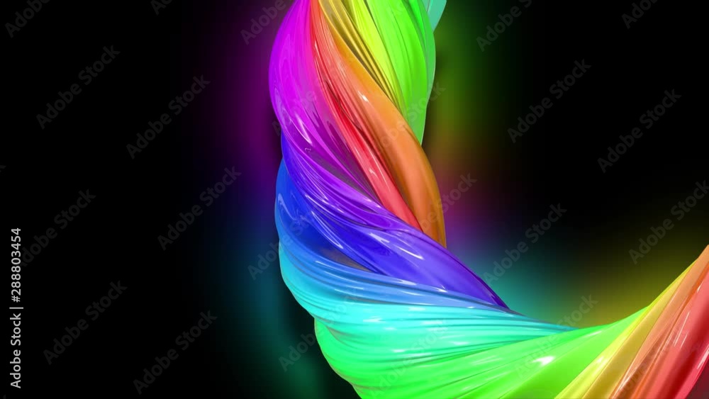 Poster paint flow moves in a circle. abstract colorful creative background with stream of mixed oil paints 