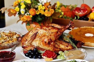 Thanksgiving Day. the traditional dishes for Thanksgiving.