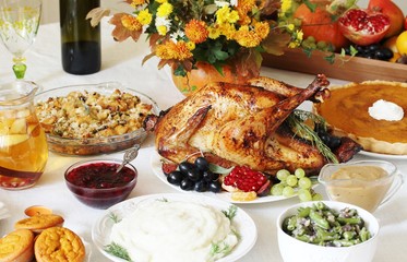 Thanksgiving Day. the traditional dishes for Thanksgiving.