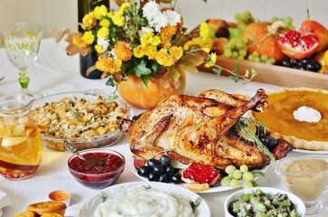 Thanksgiving Day. the traditional dishes for Thanksgiving.