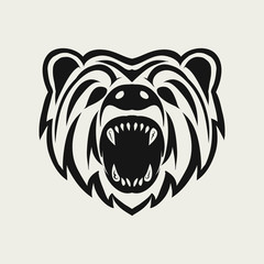 bear Logo Design icon illustration