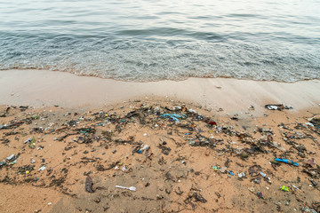 Garbage on the beach..