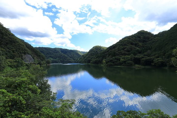 Asahi lake in Okayama,Japan