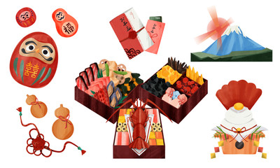日本の正月縁起物素材07