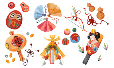 日本の正月縁起物素材08