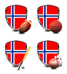 NORWAY flag. Sports Items