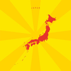 Obraz premium Japan Vector Map