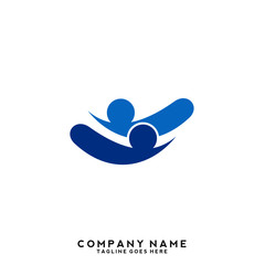 Creative people logo design template