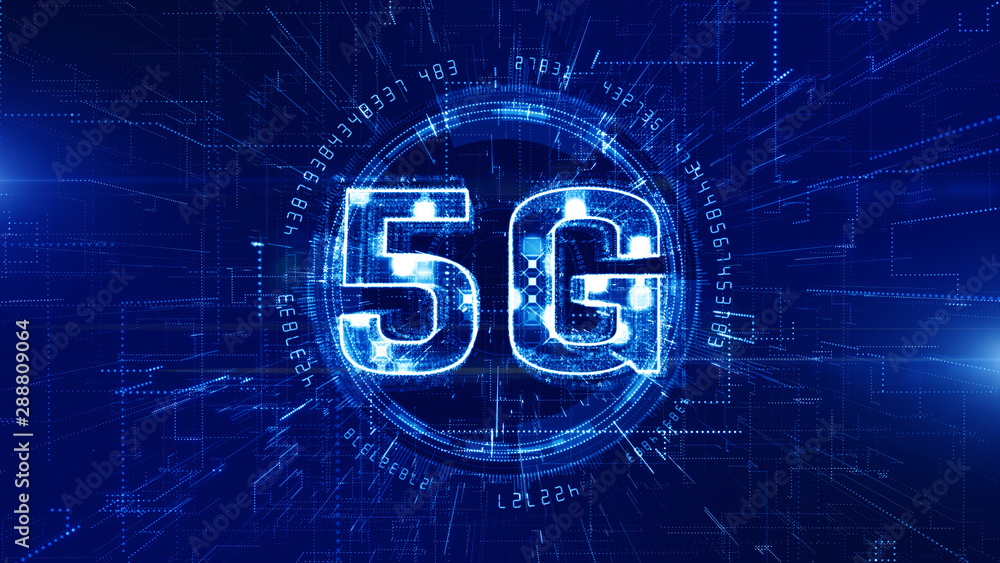 Poster 5g technology digital data connection concept