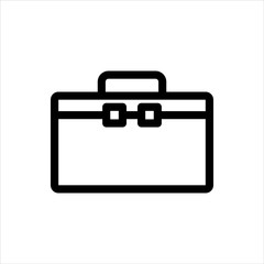Work bag Icon with flat line style icon for web site design, logo, app, UI isolated on white background