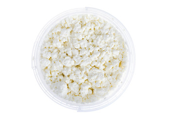 Homemade cottage cheese, dairy products. Studio Photo
