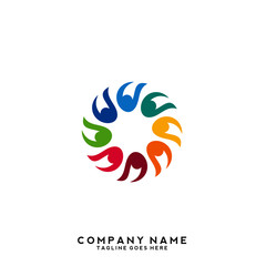 Creative people logo design template