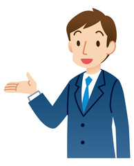 案内するビジネスマン