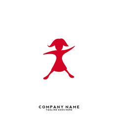 Naklejka premium Creative people logo design templat