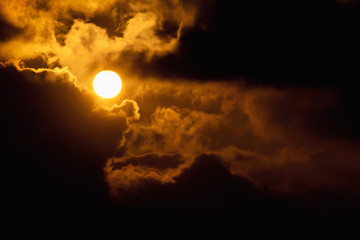 sunset in the clouds