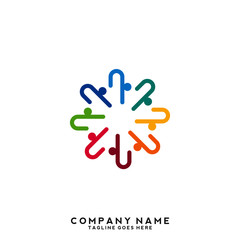 Creative people logo design template