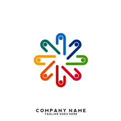 Creative people logo design template