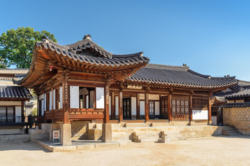 Amazing view of courtyard of the Nakseonjae Complex, Seoul