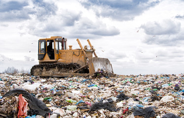 bulldozer working