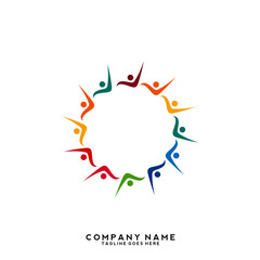 Creative people logo design template