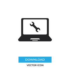 Laptop vector icon, simple sign for web site and mobile app.