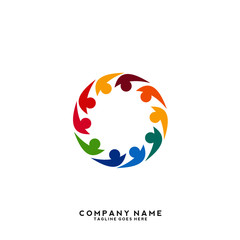 Creative people logo design template
